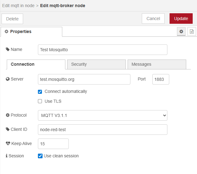 Настройка брокера MQTT для SAUK